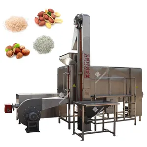 Lehao fully automatic electric or natural gas roaster melon seeds nuts snack peanut roasting line