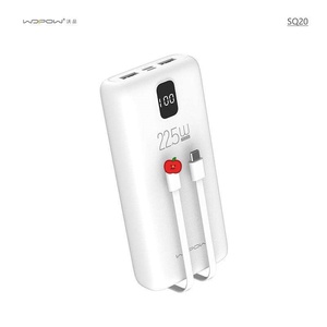 Wopow SQ20 20000MAh Power Bank 22.5W Fastชาร์จPD 20Wพร้อมจอแสดงผลดิจิตอลในตัว 2 สายสําหรับHuaweiสําหรับiPhoneสําหรับAndroid - Product Image 4