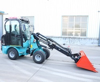 TL09 Mini Teleskoplader 2100kg Betriebsgewicht 1000kg Nennlast 0,3cbm Schaufel Kubota-Motor Kompakter Radlader