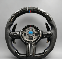 Volant sport en bois personnalisé avec palettes de changement de vitesse en cuir pour BMW G20 G30 G05 F30 F10, kit de volant de voiture amélioré