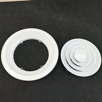 Diffuseur rond détachable en alliage d'aluminium pour système de ventilation HVAC
