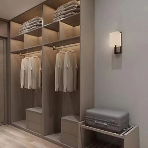 <span class=keywords><strong>Armoire</strong></span> convertible moderne <span class=keywords><strong>en</strong></span> bois pour chambre d'hôtel, gain de place, avec <span class=keywords><strong>bureau</strong></span> intégré, porte-bagages - Product Image 2