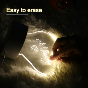 16 Colors Night <strong>Light</strong> <strong>Base</strong> 3d Handwritten Diy Night <strong>Light</strong> Erasable RGB <strong>LED</strong> Message Acrylic Writing Board <strong>Light</strong> - Product Image 4