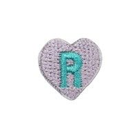 Patch en tissu polyester brodé de lettres anglaises, petite taille, pour décoration DIY, pendentif, applique, badge cœur et étoile pour vêtements