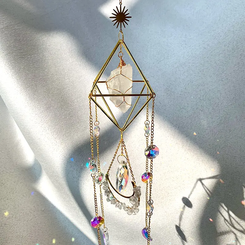 natural crystal handmade hanging sun catcher crystal sun catchers hanging suncatche prism rainbowmaker