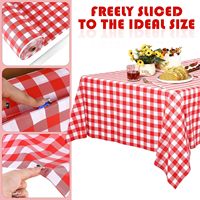 Nappe en plastique jetable personnalisée en rouleau, imperméable, avec boîte de découpe pour fêtes, pique-niques et événements