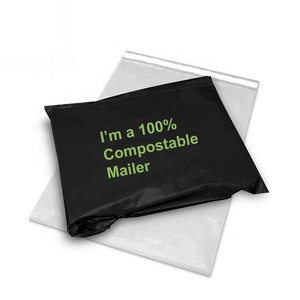 Super Low MOQ Custom Size Logo 100% Compostable Biodegradable Shipping Courier Bag Corn Starch Mailer Plastic Mailing Bags