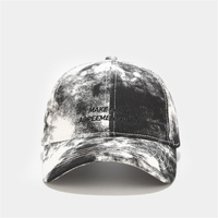 Casquette de baseball tie-dye personnalisée, 6 panneaux, en coton, avec logo brodé, réglable, style sport décontracté, pour hommes et femmes