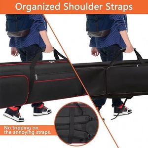 Housse de clavier multifonctionnelle grande capacité 88 touches, étanche et anti-poussière, sac de transport souple pour piano avec 3 poches, certifiée BSCI - Product Image 5