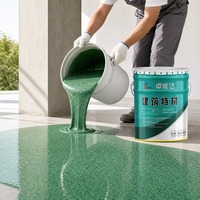 Peinture époxy bicomposante auto-nivelante à base de sable de quartz coloré, revêtement de sol inodore et résistant à l'usure pour garage de stationnement