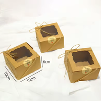 Boîtes de présentation pour pâtisseries : gâteaux, biscuits, desserts, beignets, tartes, portions de pâtisserie – Boîte en kraft durable pour cadeaux avec gaufrage