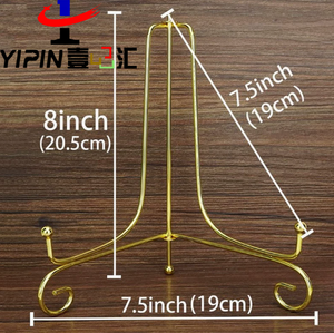 Supports métalliques écologiques modernes <span class=keywords><strong>en</strong></span> argent pour assiettes décoratives, présentoirs de livres, et chevalets élégants <span class=keywords><strong>en</strong></span> argent pour la maison - Product Image 5