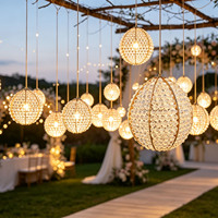 Lustre en cristal de forme ovale fait à la main, lampe décorative pour l'éclairage d'événements