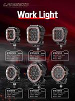 Haute qualité 4.5 pouces carré LED lumière de travail 2850LM faisceau ponctuel avec connecteur d'extrémité de câble pour 12V 24V voiture camion remorque LED lumières