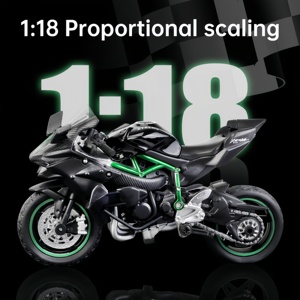 Mô hình xe máy Kawasaki hợp kim kim loại tỷ lệ 1:18, đồ chơi mô phỏng, bộ sưu tập, bán buôn đồ chơi ô tô cho trẻ em - Product Image 4