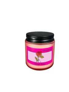 Bougie parfumée artisanale en cire de soja avec étiquette personnalisée, parfum naturel de fruits et de plantes, 6 senteurs, pot réutilisable, cadeau, 100g, barres parfumées pour les fêtes - Product Image 1