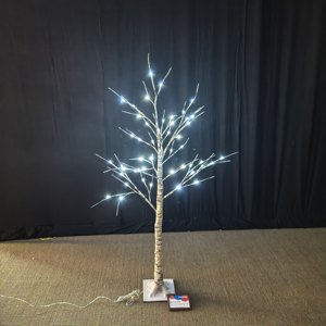 Lumière d'<span class=keywords><strong>arbre</strong></span> en <span class=keywords><strong>bouleau</strong></span> en fer industriel, éclairage haute luminosité, <span class=keywords><strong>arbre</strong></span> festif en métal résistant aux intempéries pour porche ou salon - Product Image 1
