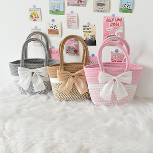 Sac fourre-tout tissé élégant grande capacité, nouveau style 2026 pour la plage et le bord de mer, sac à bandoulière chic pour pique-nique, sac panier - Product Image 1