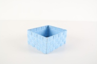 Panier de rangement rectangulaire en tissu tressé avec cadre en fer, boîte de rangement tissée pour cuisine, maison, chambre, bureau, articles divers