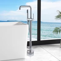 Robinet de baignoire mural OEM personnalisé avec douchette à main, mitigeur chaud/froid, bec cascade vertical latéral et fonction massage