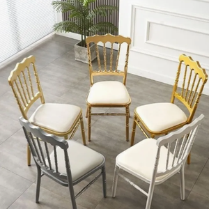Moderne Sedie da Pranzo in Metallo <span class=keywords><strong>e</strong></span> Pelle con Schienale Alto - Sedie Resistenti per Uso Commerciale <span class=keywords><strong>e</strong></span> Domestico - Product Image 4
