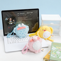 Porte-clés en peluche personnalisé sur mesure, jouets en peluche doux avec logo personnalisé, porte-clés en coton animaux marins, mascotte en gros