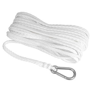 Corde d'ancre de bateau en polypropylène, diamètre personnalisé, noire avec rouge, imperméable, corde creuse tressée pour bateau - Product Image 5