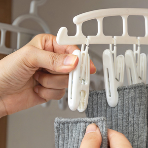 Multi Clip Clothes Hanger <b>Socks</b> Drying Rack With Clips For Underwear Baby <b>Socks</b> Dormitory Balcony Storage <b>Organizer</b> - Product Image 4
