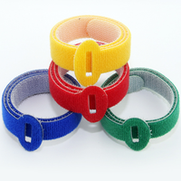 Attache-câble en nylon 100% écologique, durable, coloré, double face, à crochets et boucles, 20x200mm