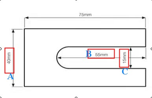 Distanziatori a Ferro di Cavallo in Alluminio a Forma di U con Fessure, Lunghezza 75-90mm, Spessore 1mm 2mm 3mm 5mm 10mm - Product Image 3