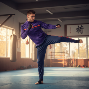 Survêtement d'automne Muay Thai et karaté en polyester pour l'échauffement - Product Image 3