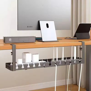 Bandeja Organizadora de Cables Debajo del Escritorio, Extensible, de Acero, para Ocultar Cables, Portacables, Gestión de Cables - Product Image 1