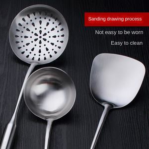 工場直送304ステンレス製キッチン用品セットシェフ炒めスプーンスパチュラスプーンシャベル直送金属調理器具 - Product Image 2