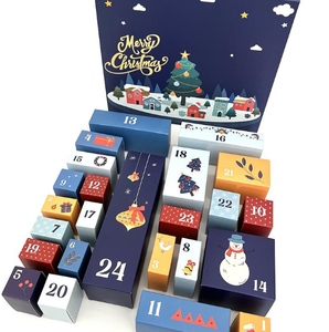 Scatola regalo per conto alla rovescia con tema natalizio con scatola del calendario dell'avvento misterioso personalizzata scatola da 24 cassetti - Product Image 5