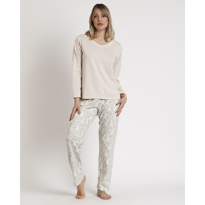 ADMAS CLASSIC Pyjama imprimé Aqua à manches longues pour femmes avec taille élastique Chemise de nuit respirante pour les saisons d'été et d'hiver - Product Image 1