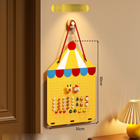Sac de rangement suspendu en feutre pour bijoux, accessoires capillaires pour enfants, pinces à cheveux requin, pinces à cheveux, sac de rangement pour pinces à cheveux, fixation murale