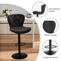 Chaise haute de haute qualité en gros pour table de bar élégante chaise de bar de luxe avec pivotante à base de métal en cuir PU