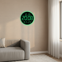 Lumière d'ambiance LED numérique suspendue à grand écran, changeante de couleur RGB, design moderne, multifonctionnelle, décoration intérieure pour salon