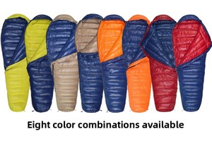 Sac de couchage pour adultes, en duvet d'oie, super léger, portable, pour le camping en plein air, 3 saisons, unisexe, type momie - Product Image 6