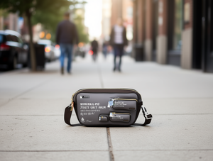 Borsa a Tracolla da Donna Win Kailte in Pelle Microfibra con Tasche Multiple con Cerniera e Stampa a Lettere, Borsa a Petto per Tutte le Stagioni - Product Image 2