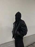 Blouson Bomber en Cuir Personnalisé OEM 2025 – Veste Rembourrée en Cuir Double Effet Double Capuche Style Ma1 – Vente en Gros