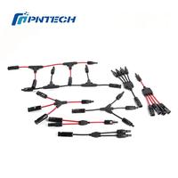 Conector en Y de 3 vías, 30A, 1000V CC, PV004-XT1, Contactos de Cobre Estañado, Impermeable IP67, para Sistemas Solares Fotovoltaicos