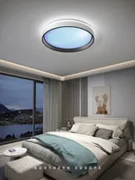 Plafonnier intelligent AC pour salon cuisine lune éclairage acrylique moderne LED bleu ciel plafonnier luminosité réglable
