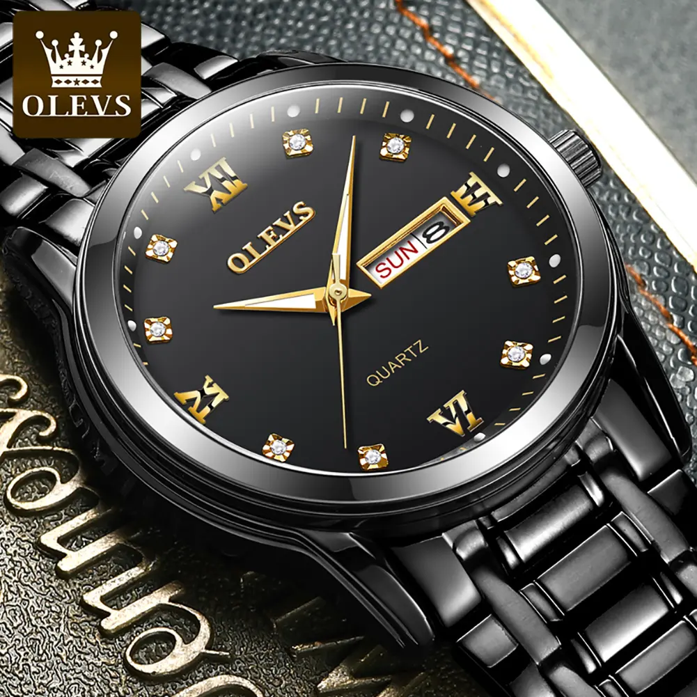 OLEVS 8691 luxury waterproof quartz oem brand hands wristwatches custom logo wrist watch men