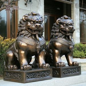 Tradizionale bronzo statua Fu cani <span class=keywords><strong>leoni</strong></span> cinesi guardiani per la vendita - Product Image 1