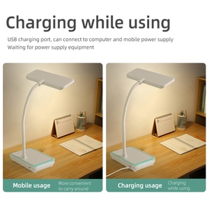 Lampe de lecture de bureau moderne de luxe en gros, lampe de table portable sans fil rechargeable pour étudiant - Product Image 5