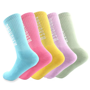 Custom Logo Printed Knitted Crew <b>Socks</b> High Quality Cycling Sports <b>Socks</b> for Men - Product Image 4