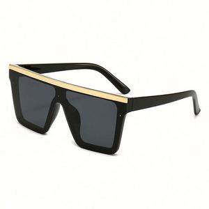 Gafas de Sol con Logotipo Personalizado, Lentes de Espejo, Diseño Vintage con Estampado de Leopardo, Montura Cuadrada Grande para Mujer y Hombre - Product Image 5