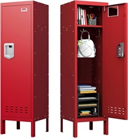 Armoire de rangement en acier à porte simple personnalisable, armoire métallique haute pour la maison, l'école, la salle de sport, le bureau, les employés, les enfants