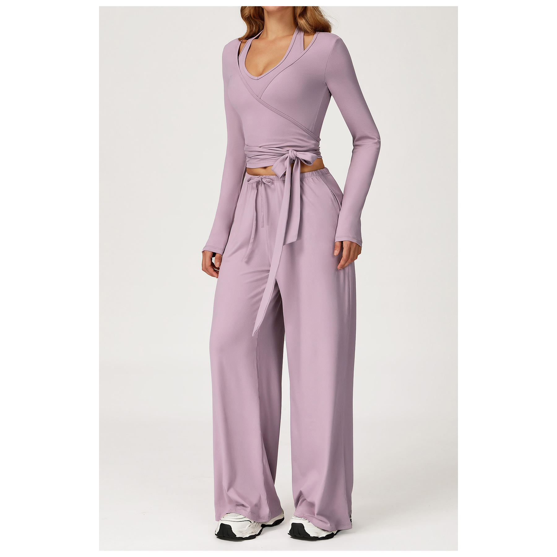 3058 เสื้อแขนยาว, 3058 เสื้อกั๊ก, 3058 กางเกง - สีม่วงหอม